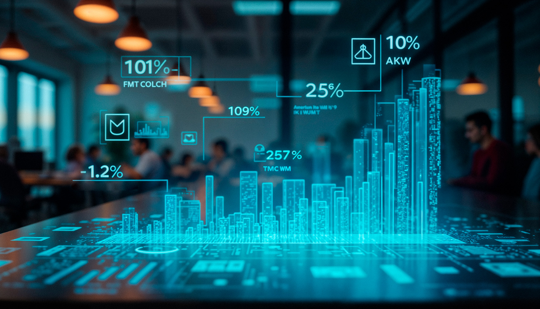 Businessman analyzing financial data