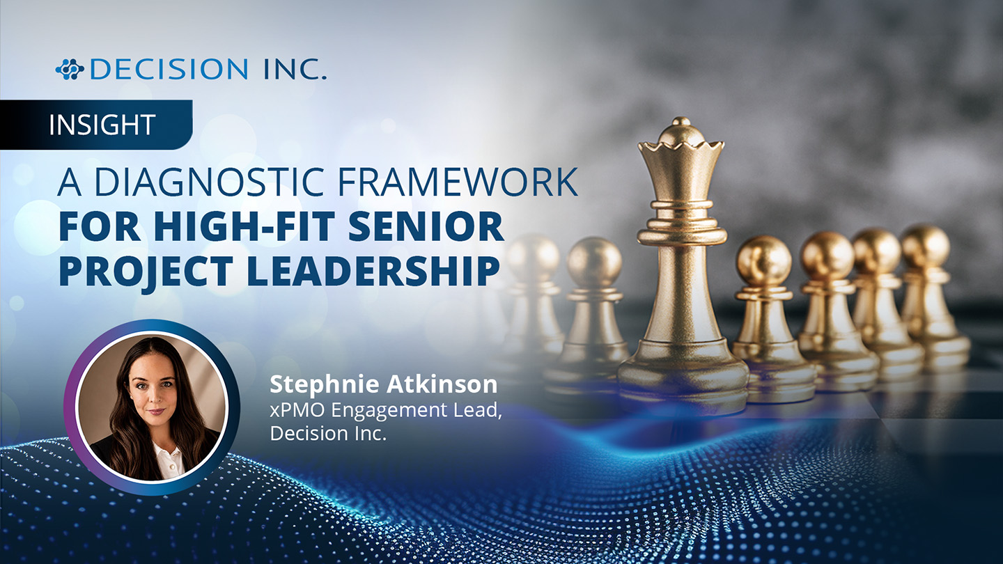 A Diagnostic Framework for High-Fit Senior Project Leadership