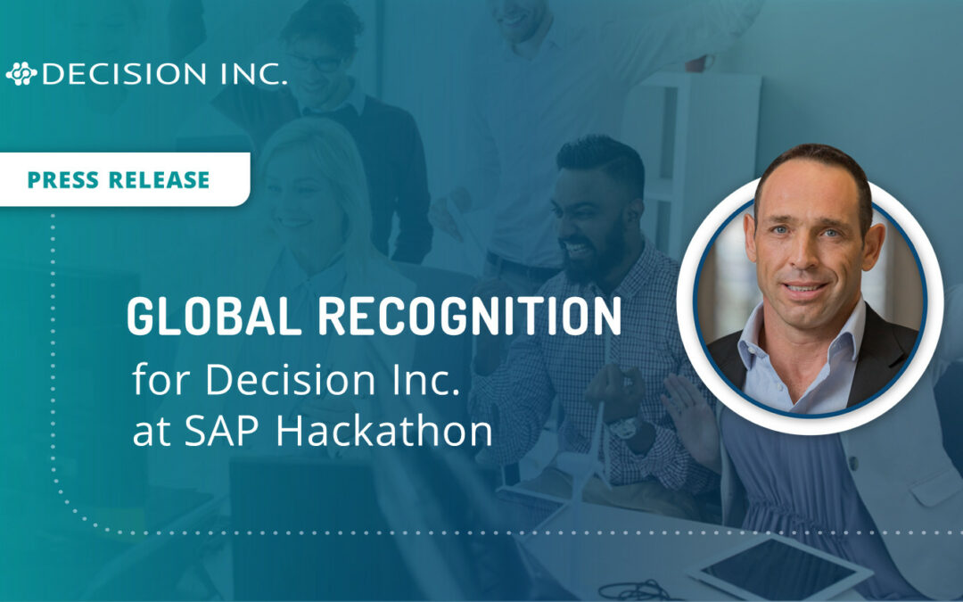Global Recognition for Decision Inc. at SAP Hackathon