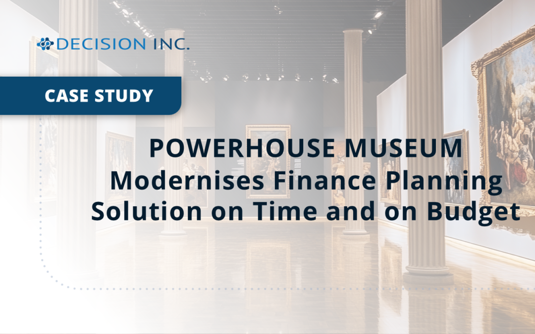Museum Group Modernises Finance Planning Solution on Time and on Budget