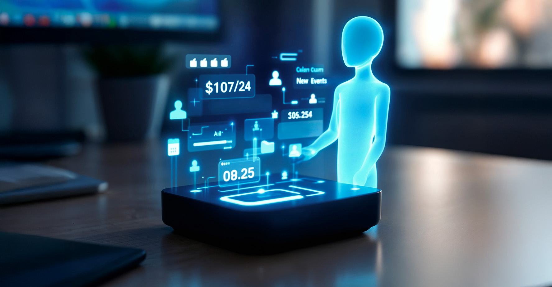 business man analysing market report with business analytics dashboard virtual screen scaled